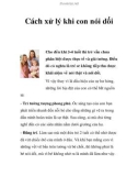 Cách xử lý khi con nói dối