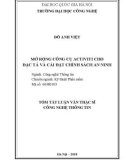 Tóm tắt Luận văn Thạc sĩ Công nghệ thông tin: Mở rộng công cụ activiti cho đặc tả và cài đặt chính sách an ninh