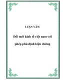 LUẬN VĂN: Đổi mới kinh tế việt nam với phép phủ định biện chứng