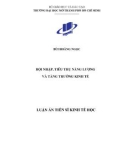 Luận án Tiến sĩ Kinh tế học: Hội nhập, tiêu thụ năng lượng và tăng trưởng kinh tế