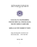 Tóm tắt Khóa luận tốt nghiệp khoa Văn hóa dân tộc thiểu số: Tang ma của người Hmông ở huyện Mèo Vạc, tỉnh Hà Giang: truyền thống và biến đổi