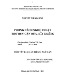 Tóm tắt luận án Tiến sĩ: Phong cách nghệ thuật thơ Huy Cận qua Lửa thiêng