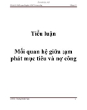 Tiểu luận: Mối quan hệ giữa lạm phát mục tiêu và nợ công