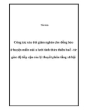 Tiểu luận Công tác xóa đói giảm nghèo cho đồng bào ở huyện miền núi a lưới tỉnh thừa thiên huế - từ giác độ tiếp cận của lý thuyết phân tầng xã hội