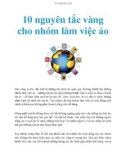 10 nguyên tắc vàng cho nhóm làm việc ảo