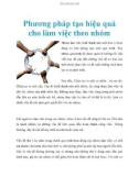 Phương pháp tạo hiệu quả cho làm việc theo nhóm