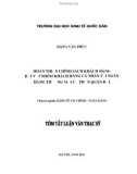 Tóm tắt Luận văn Thạc sĩ Ngân hàng: Hoàn thiện chính sách khách hàng đối với nhóm khách hàng cá nhân tại Ngân hàng thương mại cổ phần quân đội