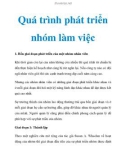 Quá trình phát triển nhóm làm việc