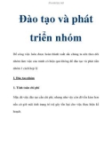 Đào tạo và phát triển nhóm