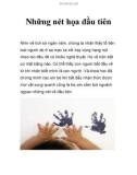 Những nét họa đầu tiên