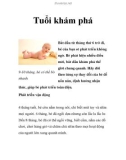 Tìm hiểu Tuổi khám phá