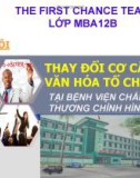 Thuyết trình: Thay đổi cơ cấu và văn hóa tổ chức tại bệnh viện chấn thương chỉnh hình Tp HCM