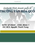 Thuyết trình: Môi trường văn hóa quốc tế