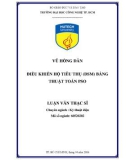 Luận văn Thạc sĩ Kỹ thuật: Điều khiển hộ tiêu thụ (DSM) bằng thuật toán PSO