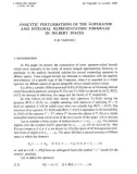 Báo cáo nghiên cứu khoa học: Analytic perturbations of the $ar partial $-operator and integral representation formulas in Hilbert spaces 