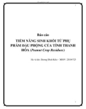 Báo cáo: Tiềm năng sinh khối từ phụ phẩm đậu phộng của tỉnh Thanh Hóa (peanut crop residues)