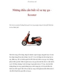 Những điều cần biết về xe tay ga Scooter