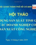 Bài báo cáo nhóm : Sản xuất tinh gọn