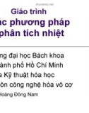 Giáo trình Các phương pháp phân tích nhiệt - TS Hoàng Đông Nam