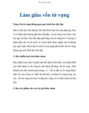 Làm giàu vốn từ vựng