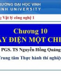 Bài giảng Vật lý công nghệ 1 (Phần 2: Máy điện): Chương 10 - PGS.TS. Dương Hồng Quảng