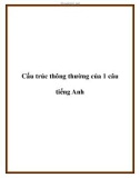 Cấu trúc thông thường của 1 câu tiếng Anh