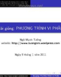 Bài giảng phương trình vi phân ( Ngô Mạnh Tường ) - Chương 1