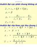 Điện tử học : Mạch khuếch đại tín hiệu nhỏ part 9