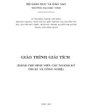 Giáo trình Giải tích (Dành cho sinh viên các ngành kỹ thuật và công nghệ): Phần 1 - Trường Đại học Vinh