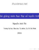 Bài giảng Đại số tuyến tính - Chương 4: Ánh xạ tuyến tính