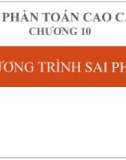 Bài giảng Toán cao cấp 2 - Chương 10: Phương trình sai phân