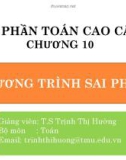 Bài giảng Toán cao cấp 2: Chương 10 - TS. Trịnh Thị Hường