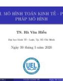 Bài giảng Toán Kinh tế: Chương 1 - TS. Hà Văn Hiếu