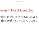 Bài giảng Giải tích 1 - Chương 4: Tích phân suy rộng