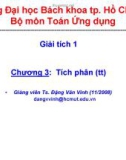 Bài giảng Giải tích 1: Chương 3 - TS. Đặng Văn Vinh (P3)