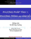 Bài giảng Phương pháp tính 1: Phương trình và hàm số - Vũ Đỗ Huy Cường