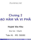 Bài giảng Toán A1: Chương 2 - ThS. Huỳnh Văn Kha