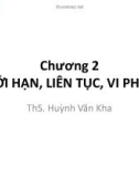 Bài giảng Toán 1E1 và Toán 1: Chương 2 - ThS. Huỳnh Văn Kha