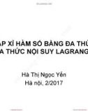 Bài giảng Phương pháp tính: Chương 8 - Hà Thị Ngọc Yến