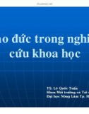 Bài giảng Phương pháp nghiên cứu khoa học môi trường: Chương 9 - TS. Lê Quốc Tuấn