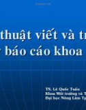 Bài giảng Phương pháp nghiên cứu khoa học môi trường: Chương 8 - TS. Lê Quốc Tuấn