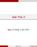 Bài giảng Giải tích 2: Chương 1 & 2