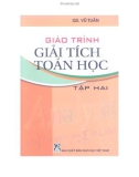 Giáo trình Giải tích Toán học: Tập 2 (Phần 1) - GS. Vũ Tuấn