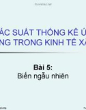 Bài giảng Xác suất thống kê ứng dụng trong kinh tế xã hội: Bài 5 - Trường ĐH Thăng Long