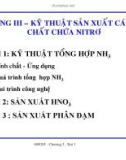 Công nghệ sản xuất các chất vô cơ (ThS. Nguyễn Văn Hòa) - Chương 3. Bài 1