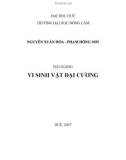 Bài giảng Vi sinh vật đại cương: Phần 1 - ĐH Nông lâm Huế