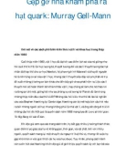 Gặp gỡ nhà khám phá ra hạt quark: Murray Gell-Mann