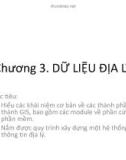 Bài giảng Hệ thống thông tin địa lý - Chương 3: Dữ liệu địa lý