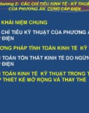 Bài giảng Cung cấp điện - Chương 2: Các chỉ tiêu kinh tế - kỹ thuật của phương án cung cấp điện