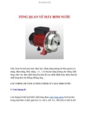 TỔNG QUAN VỀ MÁY BƠM NƯỚC